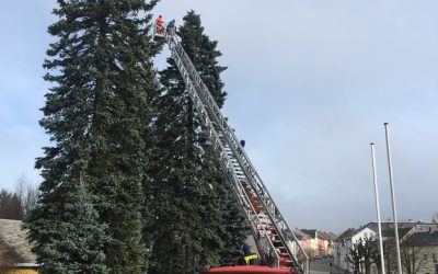 Schönecker Weihnachtsbaum wird geschmückt